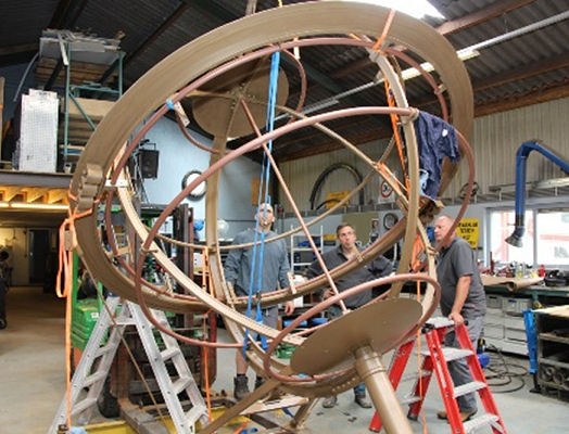 De zonnewijzer in de werkplaats