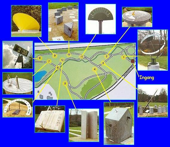 Plattegrond van het Zonnewijzerpark